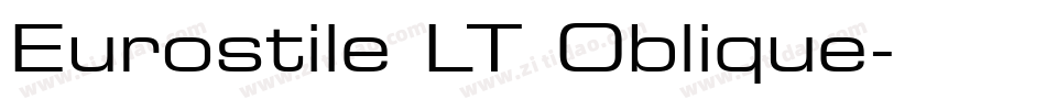 Eurostile LT Oblique字体转换